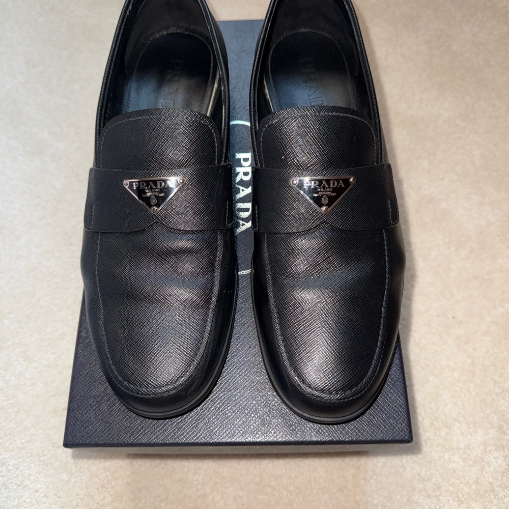 Men’s Prada “Calzature Uomo” black Saffiano leather Loafers - Picture 4 of 8